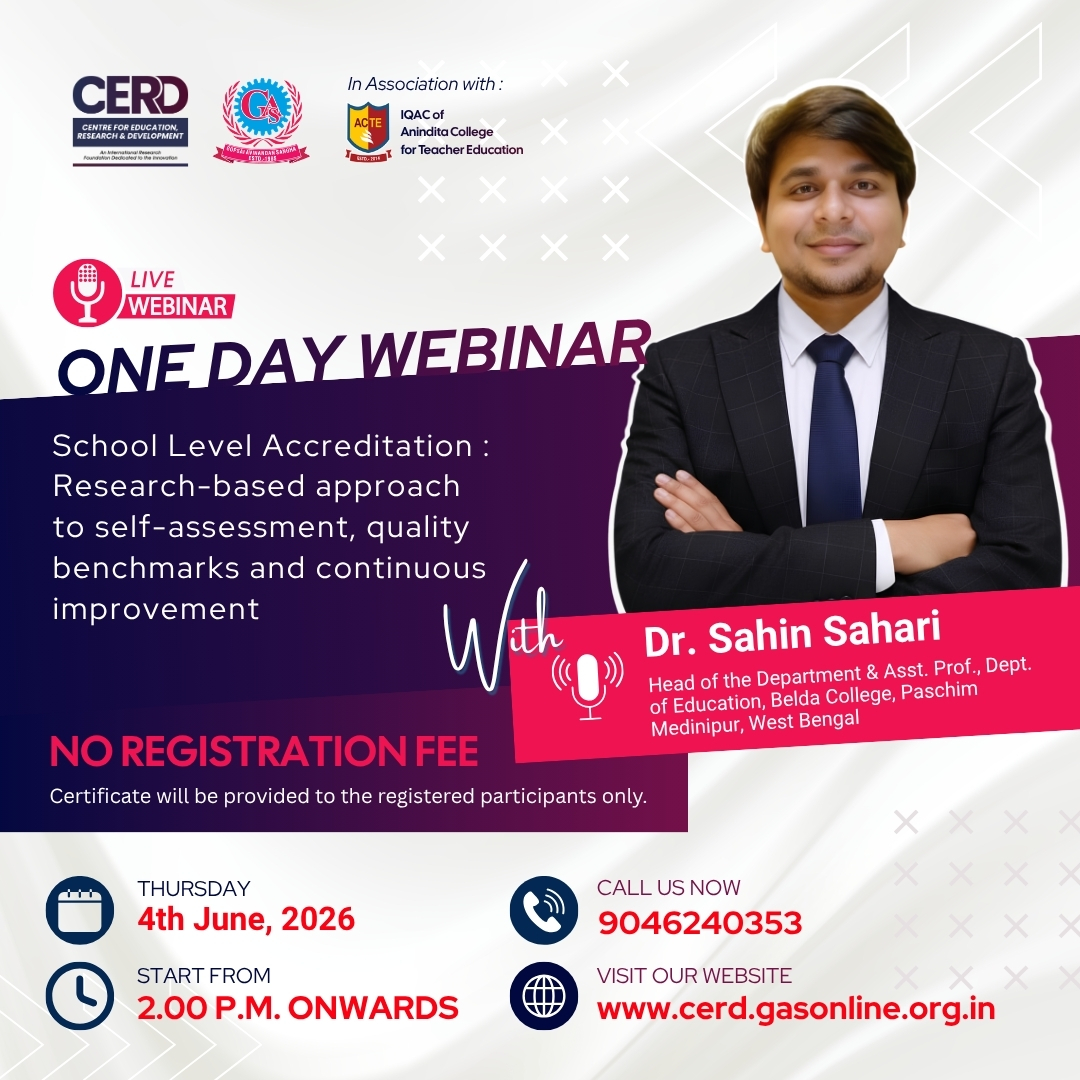 School Level Accreditation : Research-based approach to self-assessment, quality benchmarks and continuous improvement