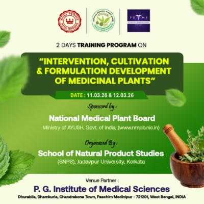 2 DAYS TRAINING PROGRAM ON MEDICINAL PLANTS